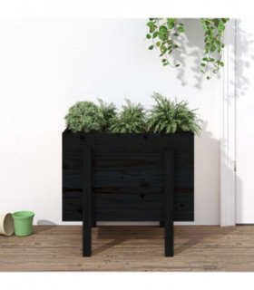 vidaXL Garden Planter Black 62x50x57 cm Solid Wood Pine