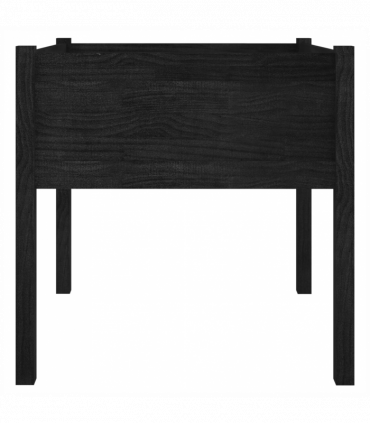 vidaXL Garden Planter Black 70x70x70 cm Solid Pinewood
