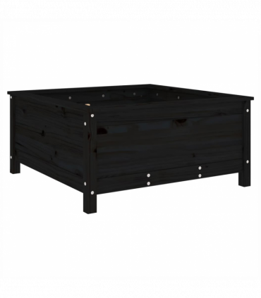 vidaXL Garden Planter Black 82.5x82.5x39 cm Solid Wood Pine