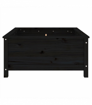 vidaXL Garden Planter Black 82.5x82.5x39 cm Solid Wood Pine
