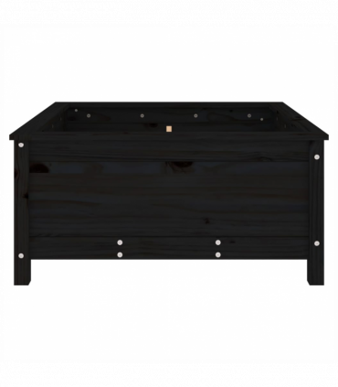 vidaXL Garden Planter Black 82.5x82.5x39 cm Solid Wood Pine
