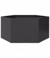 vidaXL Garden Planter Black Hexagon 104x90x45 cm Steel