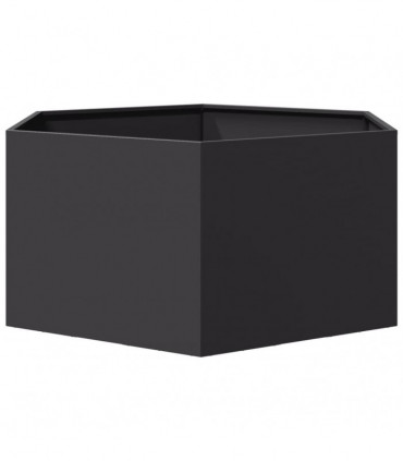 vidaXL Garden Planter Black Hexagon 104x90x45 cm Steel