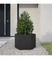 vidaXL Garden Planter Black Hexagon 69x60x45 cm Steel