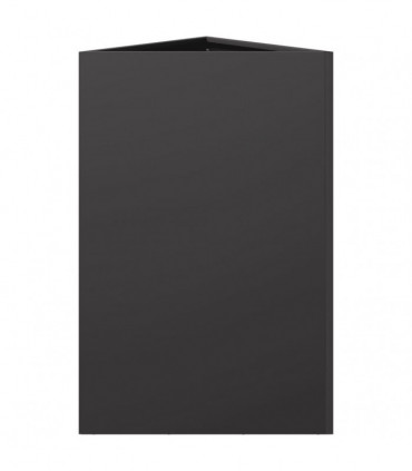 vidaXL Garden Planter Black Triangular 50x43x75 cm Steel