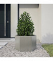 vidaXL Garden Planter Hexagon 69x60x45 cm Stainless Steel