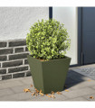 vidaXL Garden Planter Olive Green 30x30x30 cm Steel