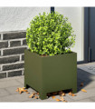 vidaXL Garden Planter Olive Green 30x30x30 cm Steel