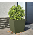 vidaXL Garden Planter Olive Green 40x40x40 cm Steel