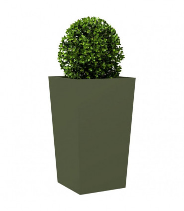 vidaXL Garden Planter Olive Green 45x45x75 cm Steel