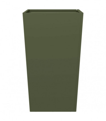 vidaXL Garden Planter Olive Green 45x45x75 cm Steel