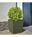vidaXL Garden Planter Olive Green 50x50x50 cm Steel