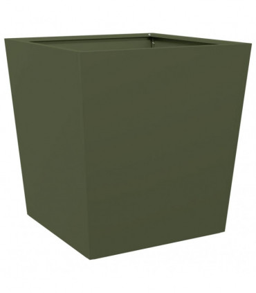 vidaXL Garden Planter Olive Green 50x50x50 cm Steel