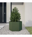 vidaXL Garden Planter Olive Green Hexagon 69x60x45 cm Steel