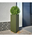 vidaXL Garden Planter Olive Green Triangular 40x34.5x70 cm Steel