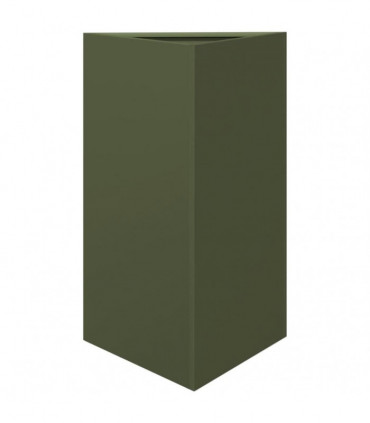 vidaXL Garden Planter Olive Green Triangular 50x43x75 cm Steel