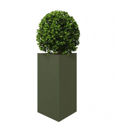 vidaXL Garden Planter Olive Green Triangular 50x43x75 cm Steel