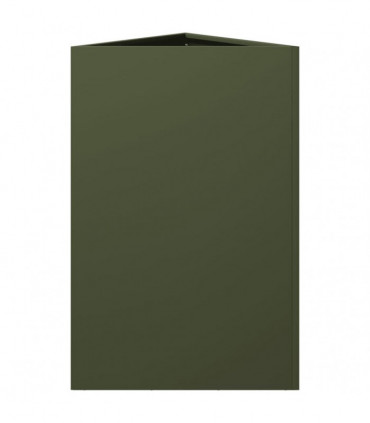 vidaXL Garden Planter Olive Green Triangular 50x43x75 cm Steel