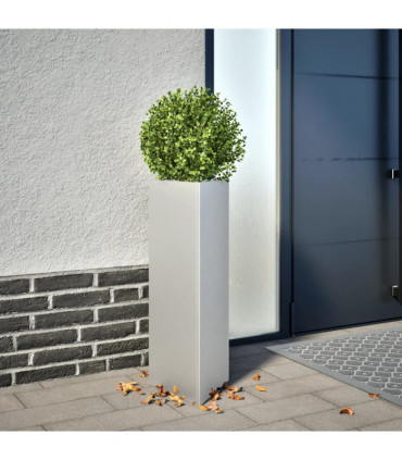 vidaXL Garden Planter Triangular 30x26x75 cm Galvanized Steel