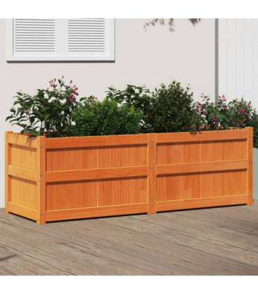 vidaXL Garden Planter Wax Brown 150x50x50 cm Solid Wood Pine