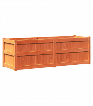 vidaXL Garden Planter Wax Brown 150x50x50 cm Solid Wood Pine