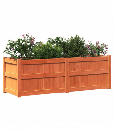 vidaXL Garden Planter Wax Brown 150x50x50 cm Solid Wood Pine