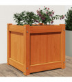 vidaXL Garden Planter Wax Brown 40x40x40 cm Solid Wood Pine