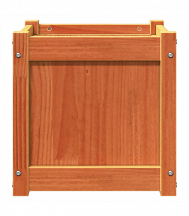 vidaXL Garden Planter Wax Brown 40x40x40 cm Solid Wood Pine