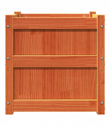 vidaXL Garden Planter Wax Brown 50x50x50 cm Solid Wood Pine
