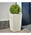vidaXL Garden Planter White 45x45x75 cm Steel