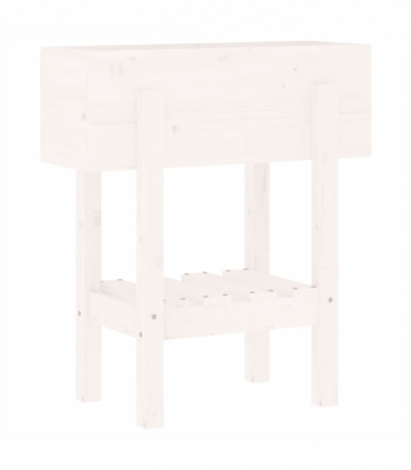 vidaXL Garden Planter White 62x30x69 cm Solid Wood Pine