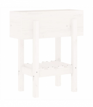 vidaXL Garden Planter White 62x30x69 cm Solid Wood Pine