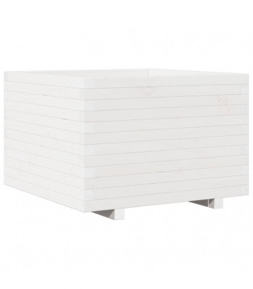 vidaXL Garden Planter White 70x70x49.5 cm Solid Wood Pine