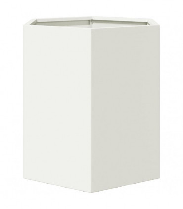 vidaXL Garden Planter White Hexagon 46x40x45 cm Steel