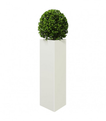 vidaXL Garden Planter White Triangular 30x26x75 cm Steel