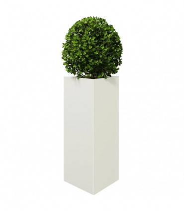 vidaXL Garden Planter White Triangular 40x34.5x70 cm Steel
