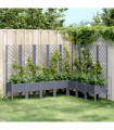 vidaXL Garden Planter with Trellis Grey 200x160x142 cm PP
