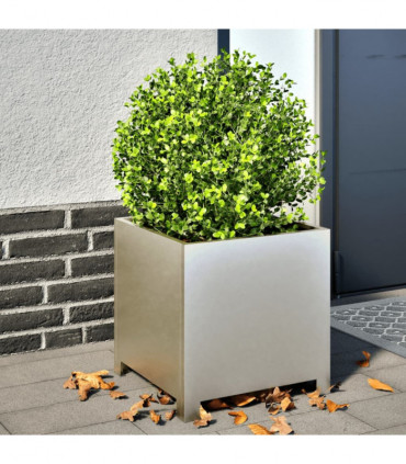 vidaXL Garden Planters 2 pcs 40x40x40 cm Stainless Steel