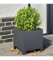 vidaXL Garden Planters 2 pcs Anthracite 30x30x30 cm Steel