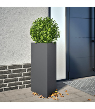 vidaXL Garden Planters 2 pcs Anthracite Triangular 40x34.5x70 cm Steel