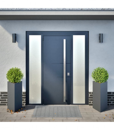 vidaXL Garden Planters 2 pcs Anthracite Triangular 40x34.5x70 cm Steel