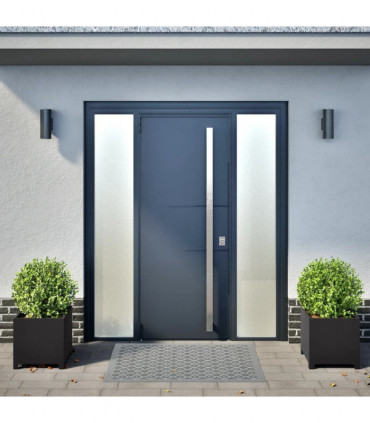 vidaXL Garden Planters 2 pcs Black 40x40x40 cm Steel