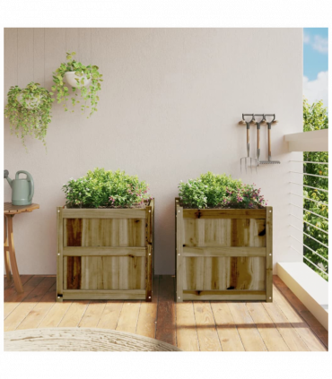 vidaXL Garden Planters 2 pcs Impregnated Wood Pine
