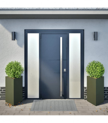 vidaXL Garden Planters 2 pcs Olive Green Triangular 50x43x75 cm Steel