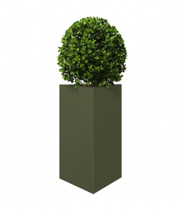 vidaXL Garden Planters 2 pcs Olive Green Triangular 50x43x75 cm Steel