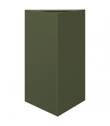 vidaXL Garden Planters 2 pcs Olive Green Triangular 50x43x75 cm Steel