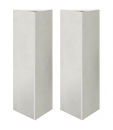 vidaXL Garden Planters 2 pcs Triangular 30x26x75 cm Stainless Steel