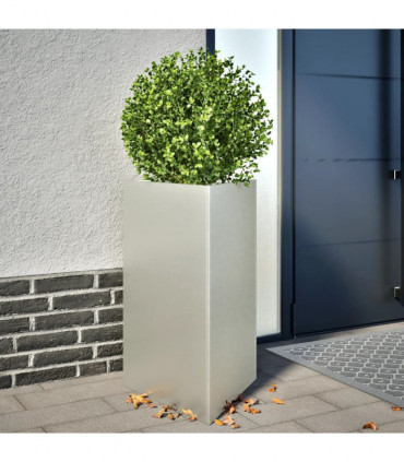 vidaXL Garden Planters 2 pcs Triangular 50x43x75 cm Stainless Steel