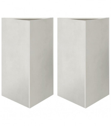 vidaXL Garden Planters 2 pcs Triangular 50x43x75 cm Stainless Steel