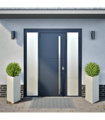 vidaXL Garden Planters 2 pcs White Triangular 40x34.5x70 cm Steel